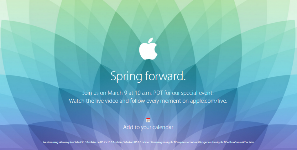 Apple Watchと12インチMacBook Airのイベント